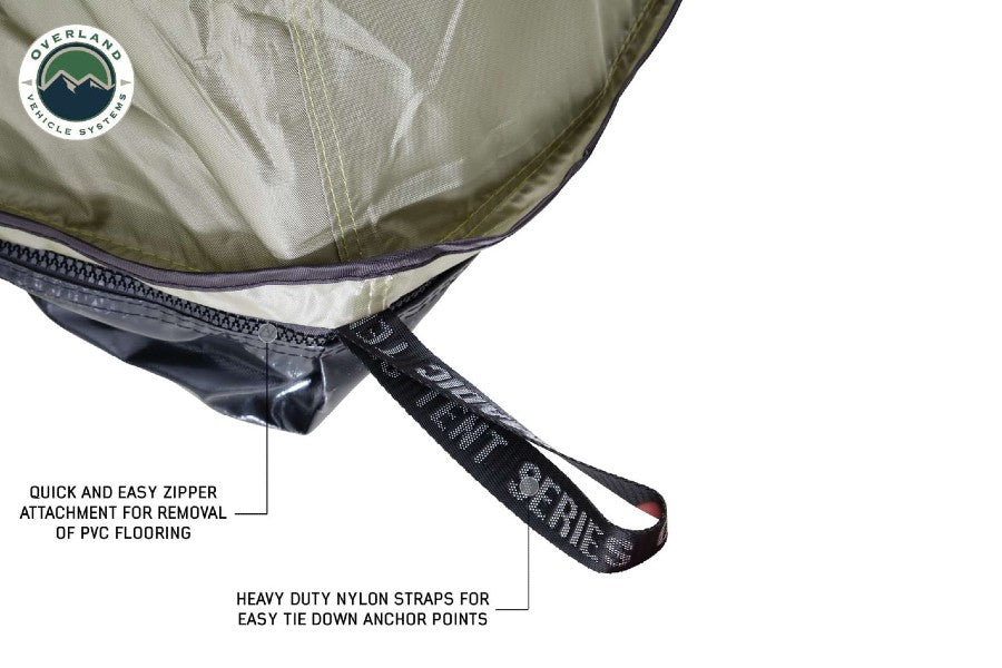 Overland Vehicle Systems Nomadic 3 Roof Top Tent Annex, Green Base With Black Floor & Travel Cover