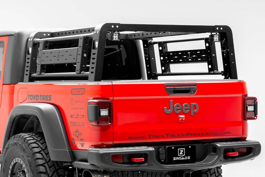 ZROADZ Overland Access Rack W/ Two Lifting Side Gates, For use on Factory Rail