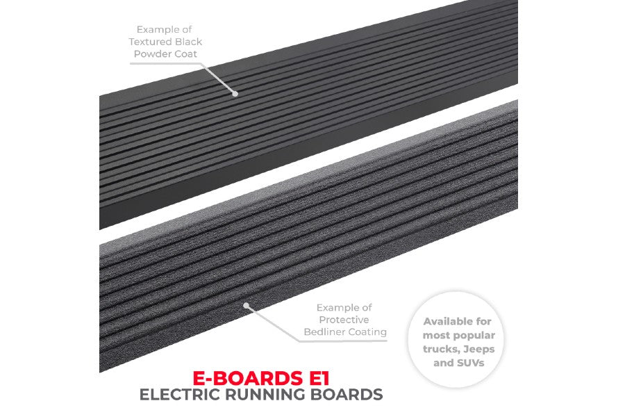 Go Rhino E-Board E1 Electric Running Board Kit, Bedliner Coating