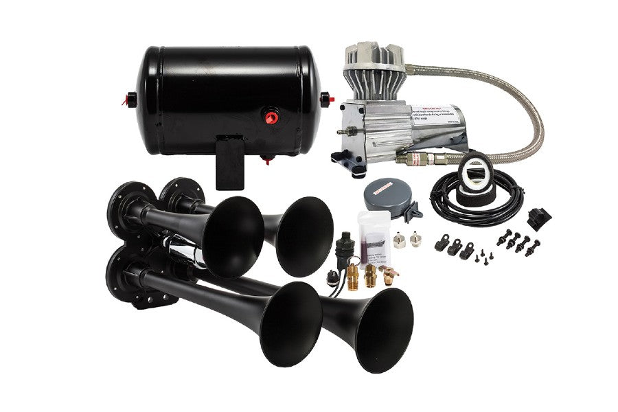 Kleinn ProBlaster™ Complete Black Compact Quad Air Horn Kit