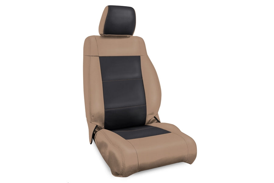 PRP Front Seat Covers, Pair, Black/Tan