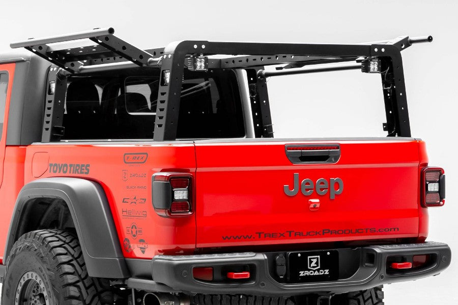 ZROADZ Overland Access Rack W/ Two Lifting Side Gates, For use on Factory Rail