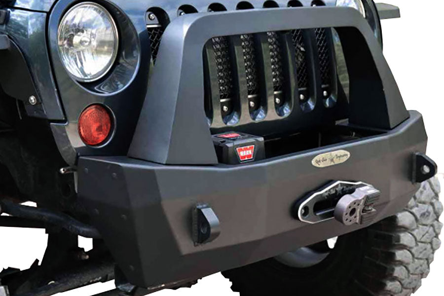 Rock Slide Engineering Series Shorty Front Bumper w/Bullbar and Winch Mount