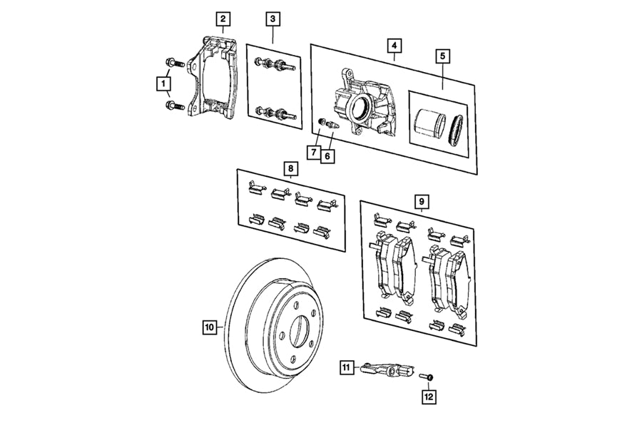 Mopar Magneti Merelli Rear Brake Pad Set