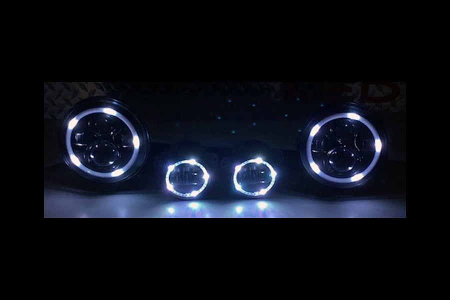 Quake LED Tempest Series 7in HD RGB Headlight/Fog Light Kit