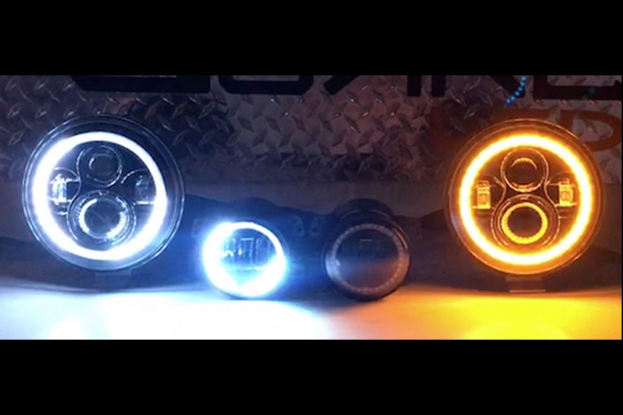 Quake LED Tempest Series 7in HD RGB Headlight/Fog Light Kit