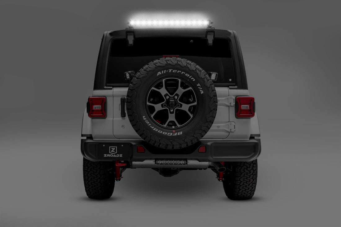 ZROADZ Rear Window Hard Top Mounting Bracket Kit w/30In LED Light and Wire Harness