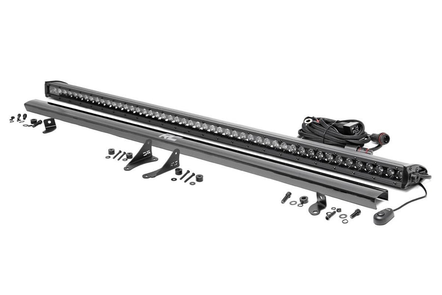 Rough Country Black-Series 50-inch LED Light Bar Cowl Kit