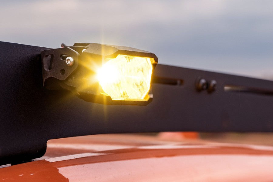 Morimoto 2Banger LED Pods, HXB Combo Beam, Pair, Yellow