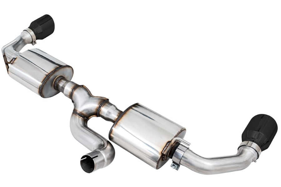 AWE Tread Edition Axle-Back Dual Exhaust - Diamond Black Tips