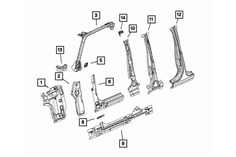 Mopar Inner B-Pillar - Passenger Side