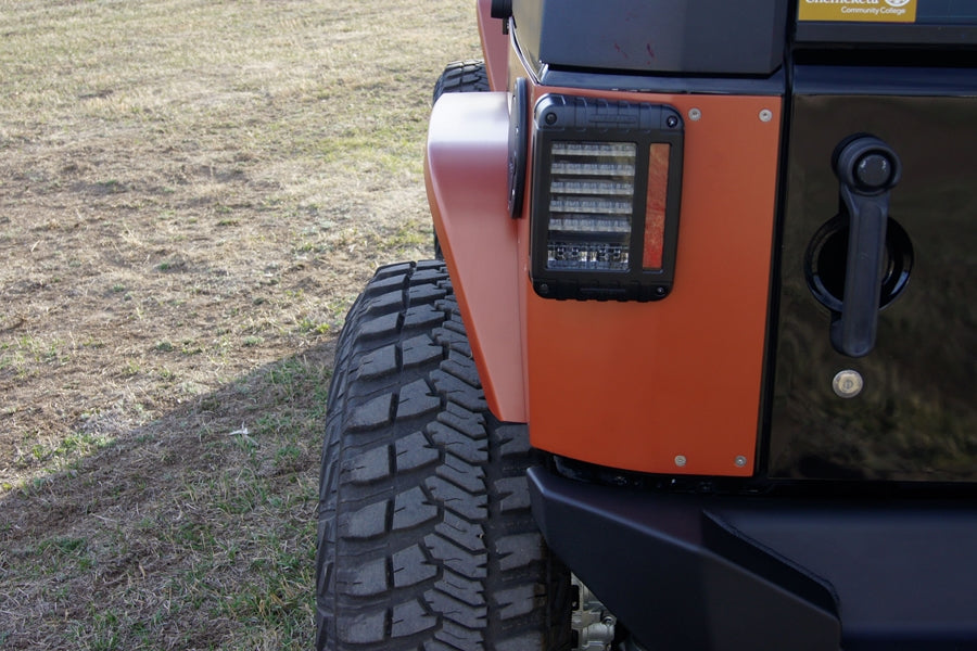 Nemesis Industries Notorious Dovetail Rear Fender Flares - Black, w/Skeletos
