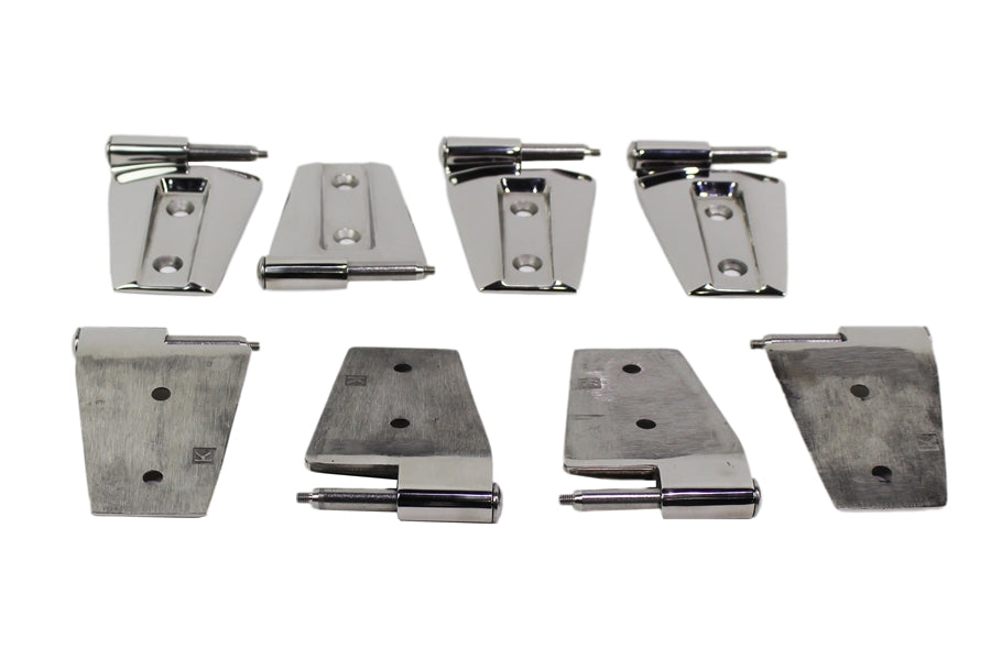 Kentrol 8-Pieces Door Hinge Set - Polished Silver