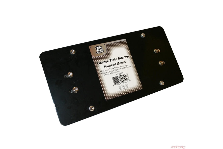 Bulldog Winch License Plate Bracket for Roller Fairleads