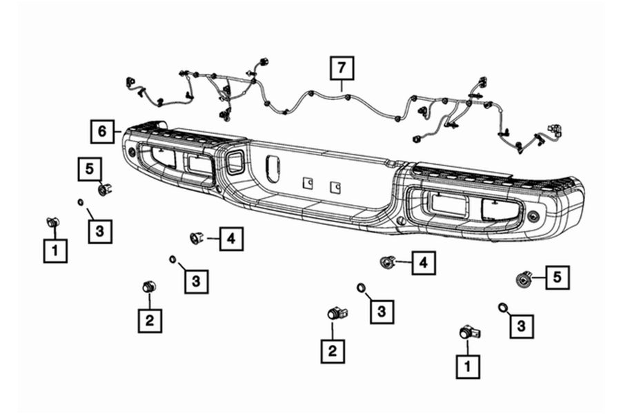 Mopar Rear Sensor Mounting Bracket - Right Outer