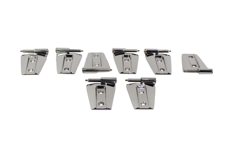Kentrol 8-Pieces Door Hinge Set - Polished Silver