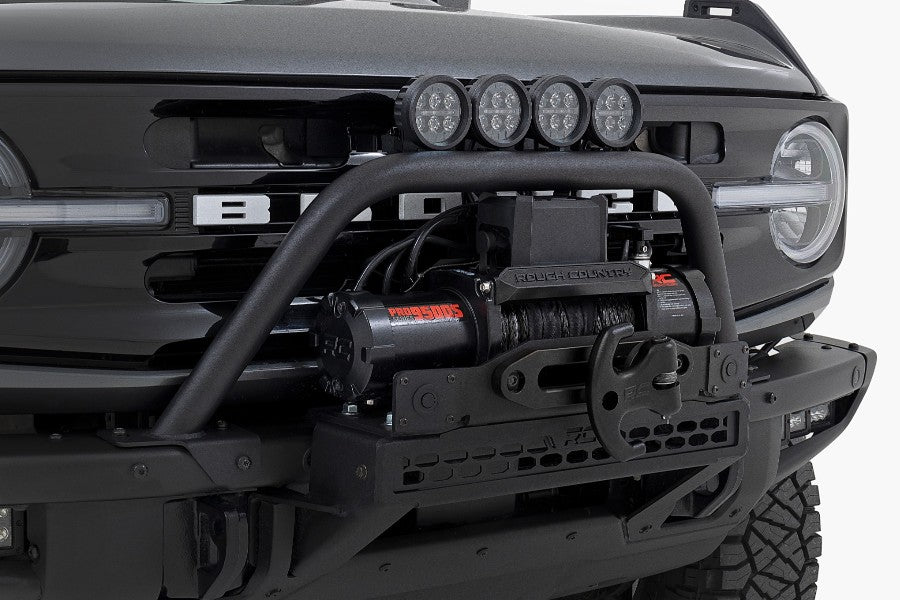 Rough Country Safari Bar Kit OE Modular Steel Bumper 3in OSRAM Angle Wide Series
