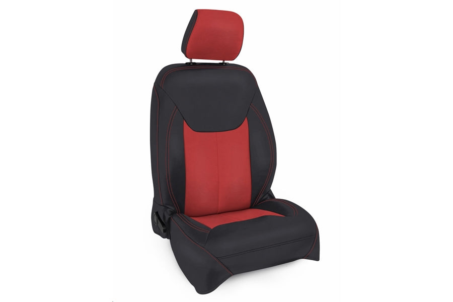 PRP Front Seat Covers, Pair, Black/Red