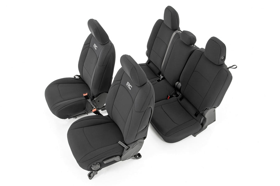 Rough Country Neoprene Seat Cover Set - Black