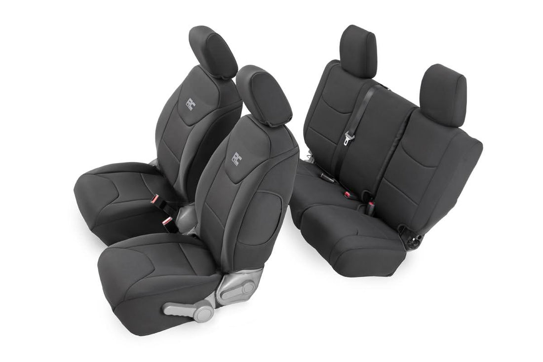 Rough Country Seat Covers Front/Rear Black