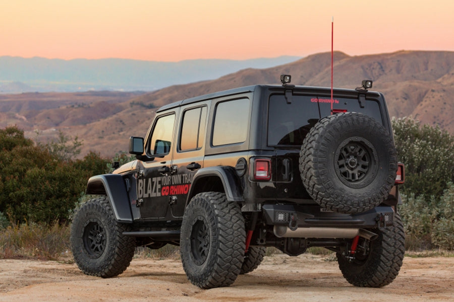 Go Rhino Rockline Rear Stubby Bumper - Textured Black