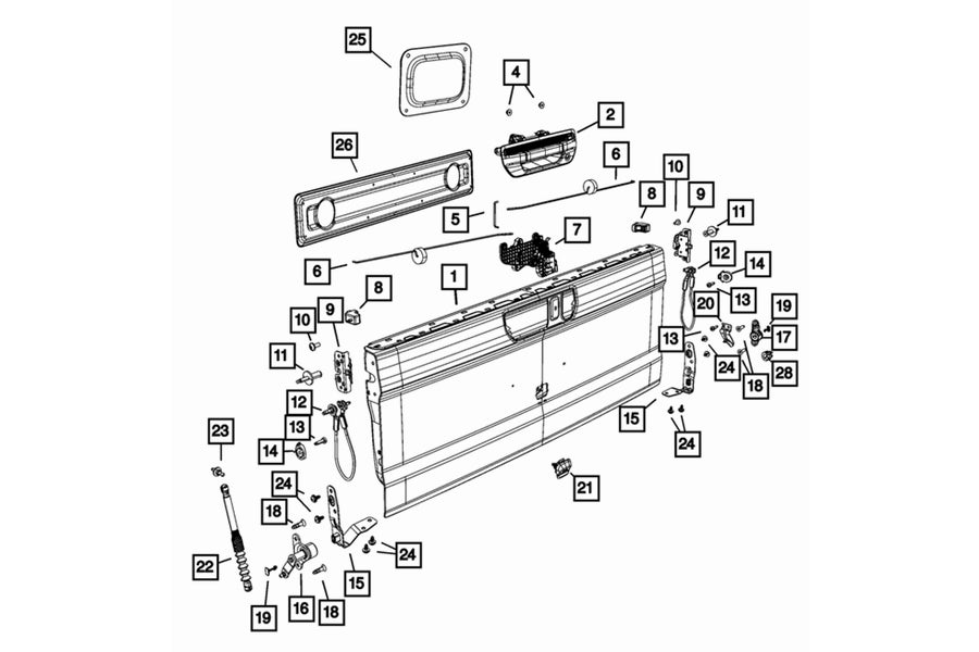 Mopar OEM Control Unit - Tailgates w/Manual Locks