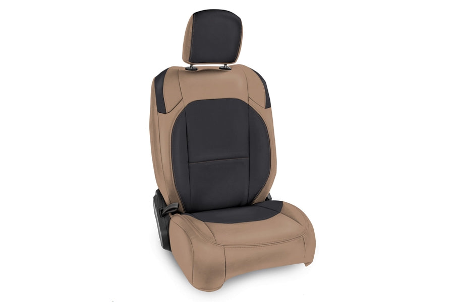 PRP Front Seat Covers w/Pocket, Pair, Black/Tan