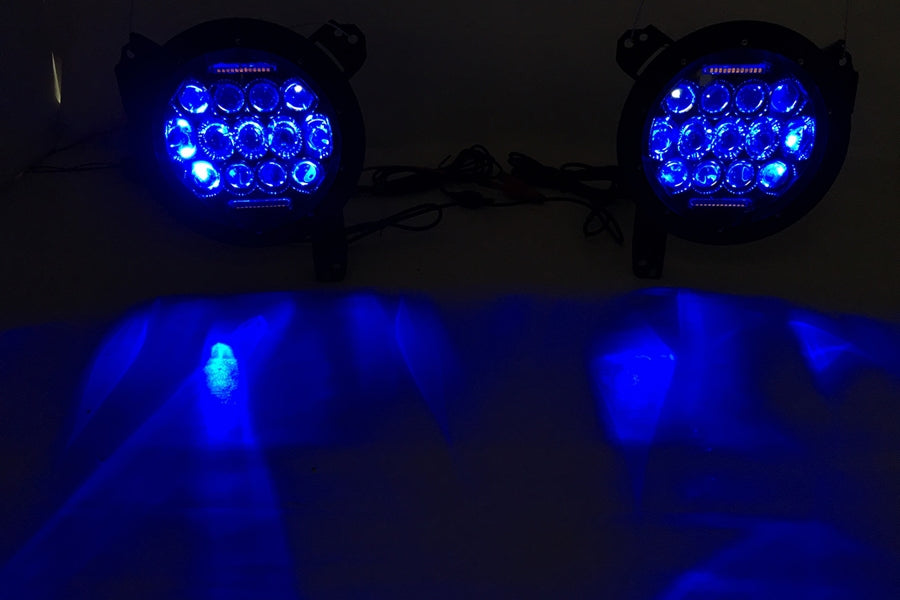 Quake LED Tempest Series 7in RGB Headlights - Quad Lock/Interlock Compatible