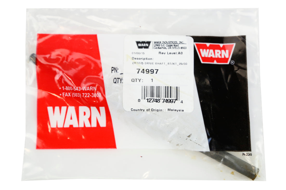 Warn Winch Drive Shaft RT25 / 30 XT25 / 30