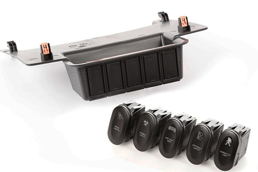Rugged Ridge Etched Lower 5 Switch Panel Kit