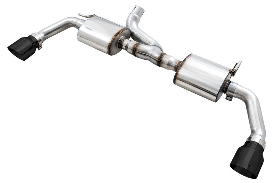 AWE Tread Edition Axle-Back Dual Exhaust - Diamond Black Tips