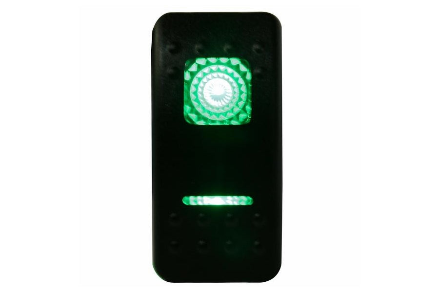 Bulldog Winch Rocker Switch ON/OFF 5-Pin, Green