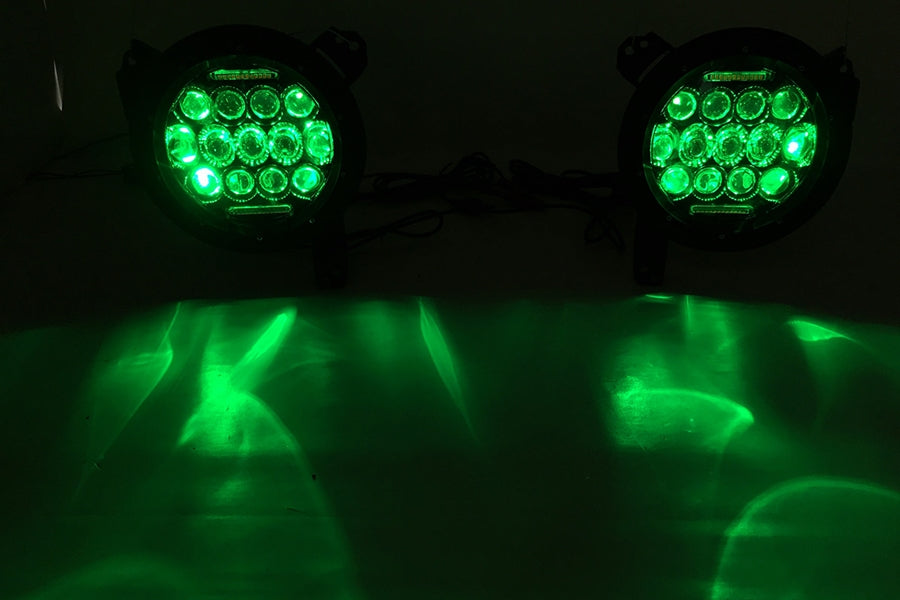 Quake LED Tempest Series 7in RGB Headlights - Quad Lock/Interlock Compatible