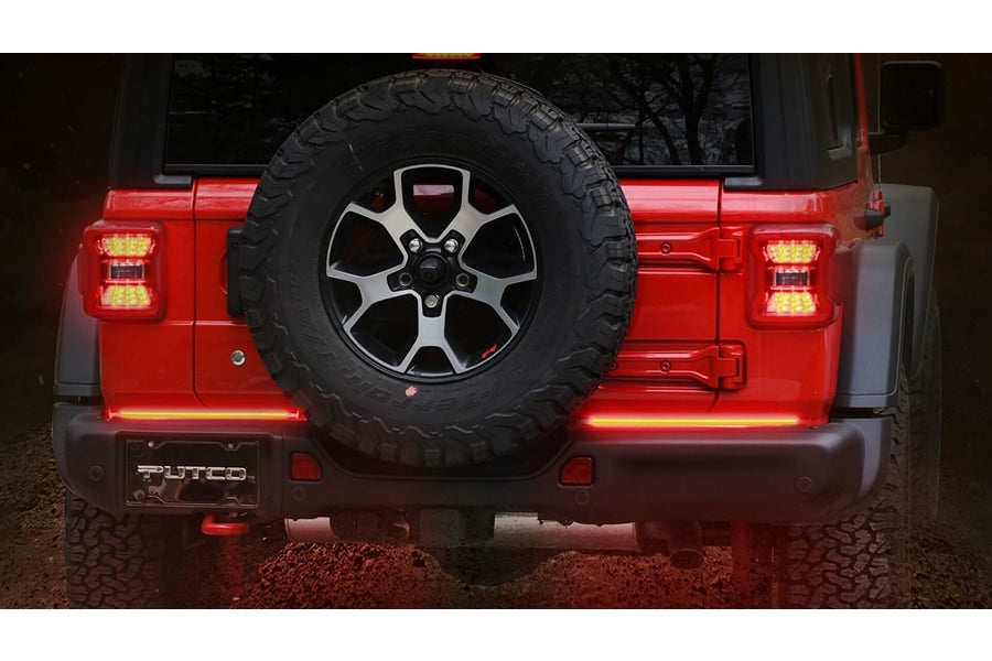 Putco 18in Red/White Split Blade LED Tailgate Light Bars - Pair
