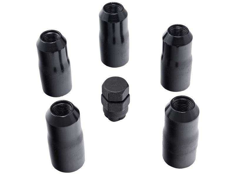 Rugged Ridge 14x1.5 Wheel Locks, Black 5 pieces