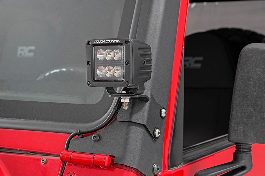 Rough Counrtry Lower A-Pillar Light Mounts