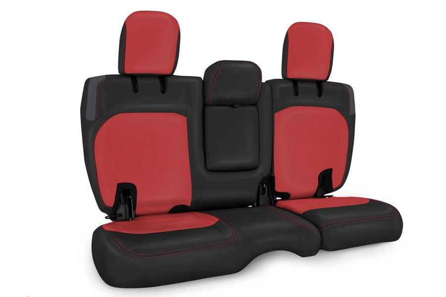 PRP Rear Seat Cover w/Arm Rest, Black/Red