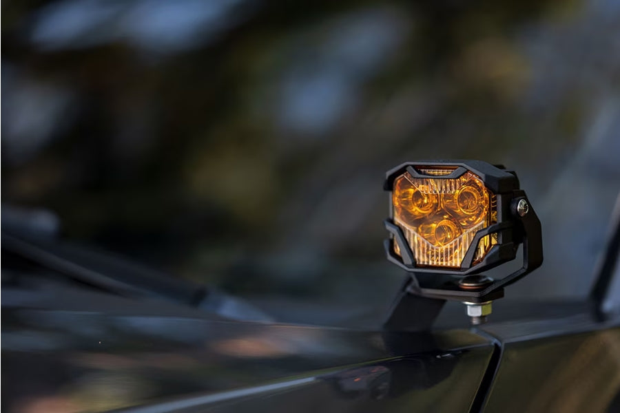 Morimoto 4Banger 2.0 HXB LED Pods, SAE Wide - Yellow