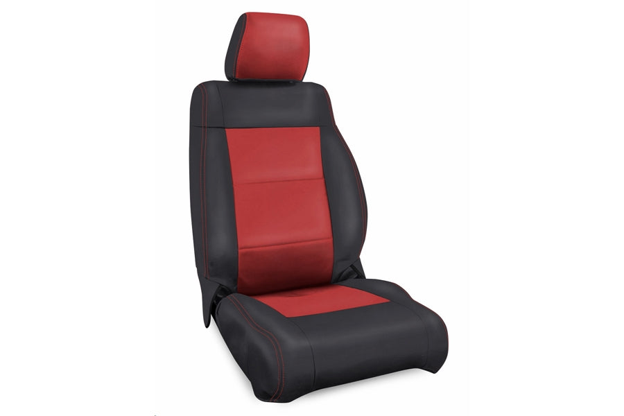 PRP Front Seat Covers, Pair, Black/Red