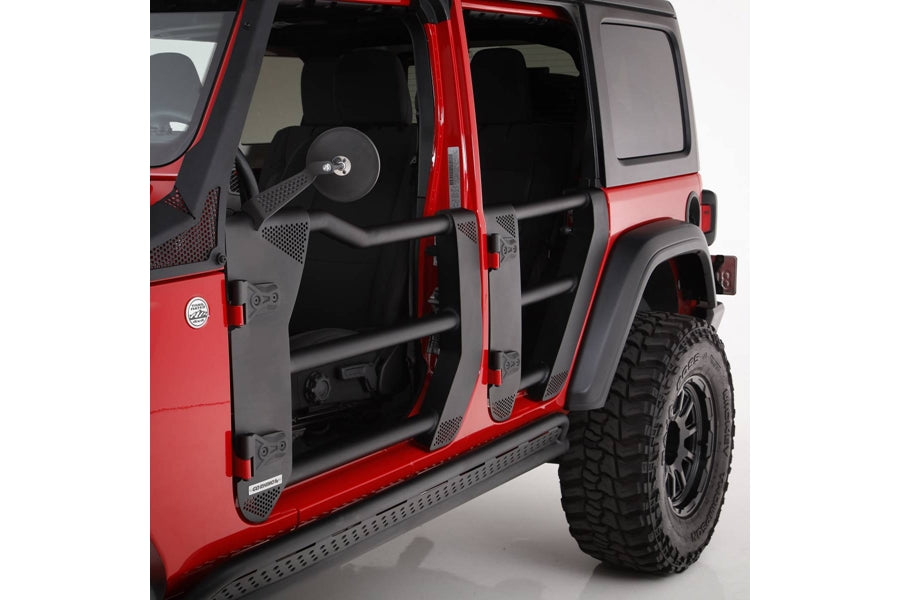 Go Rhino Trailline Front Tubular Doors - Textured Black