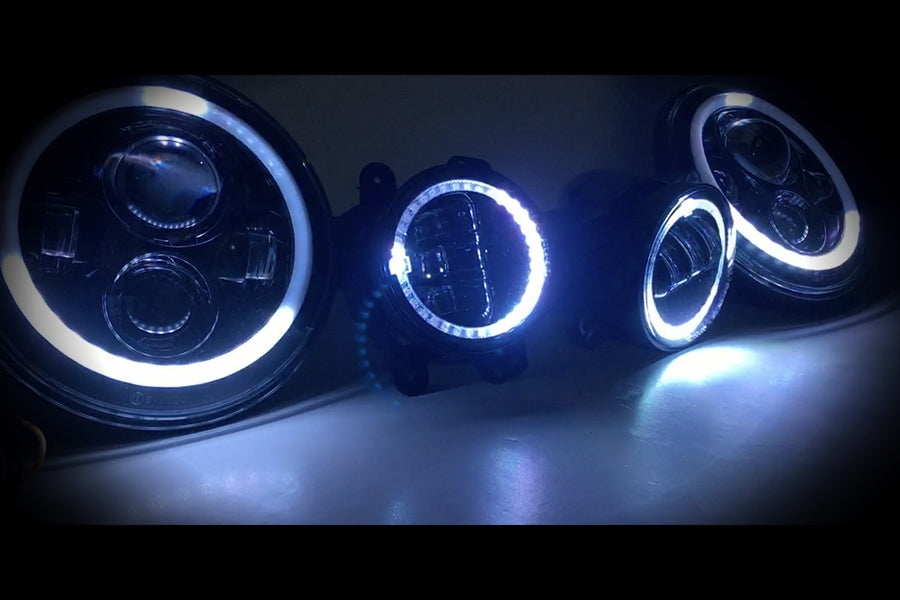 Quake LED Tempest Series 7in HD RGB Headlight/Fog Light Kit