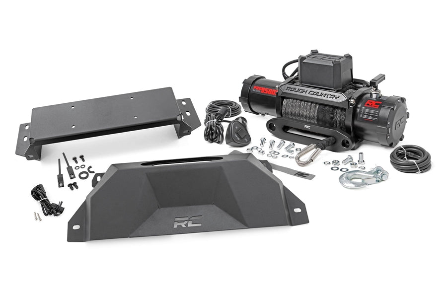 Rough Country Hidden Winch Mount w/ 9500S Winch