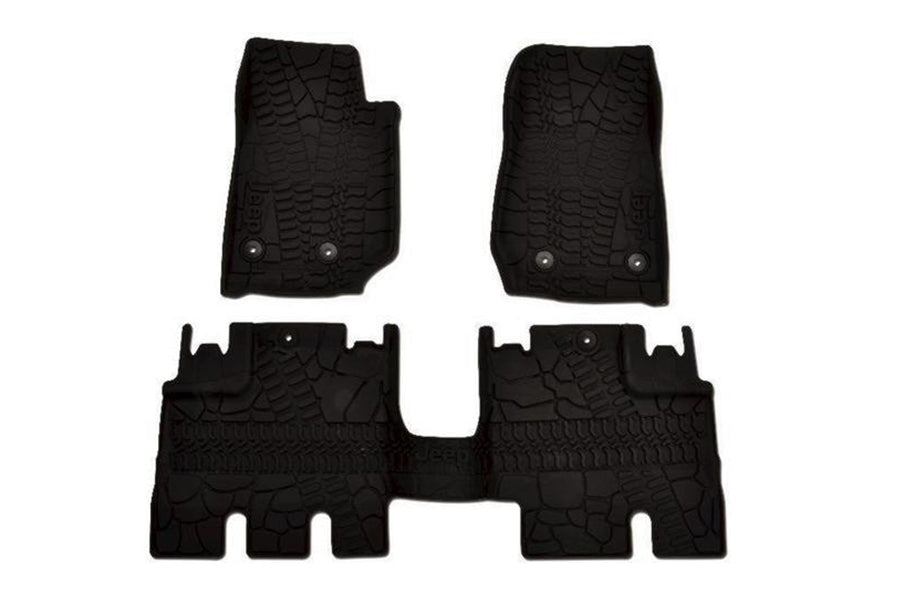 Mopar Front and Rear Floor Slush Mats w/ Tire Tread Pattern