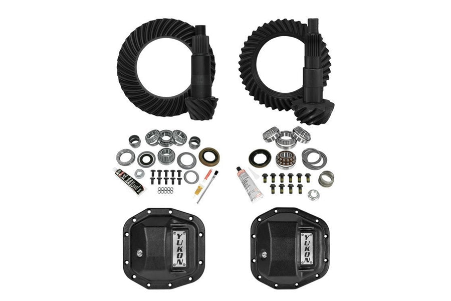 Yukon Stage 2 Front D30 / Rear D35 Re-Gear Kit w/ Covers - 3.73 Ratio