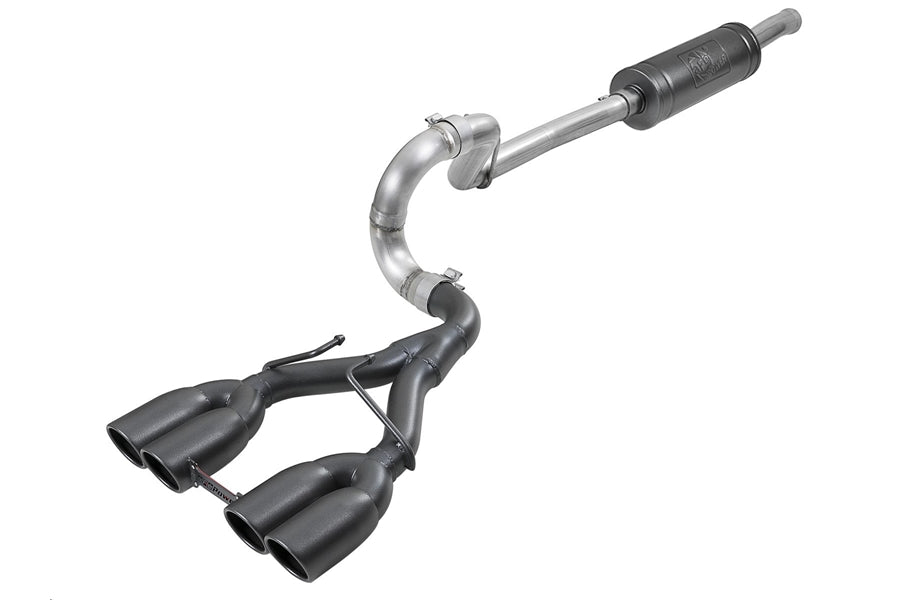 aFe POWER Rebel Series 2.5in Cat-Back Exhaust System w/ Black Tips