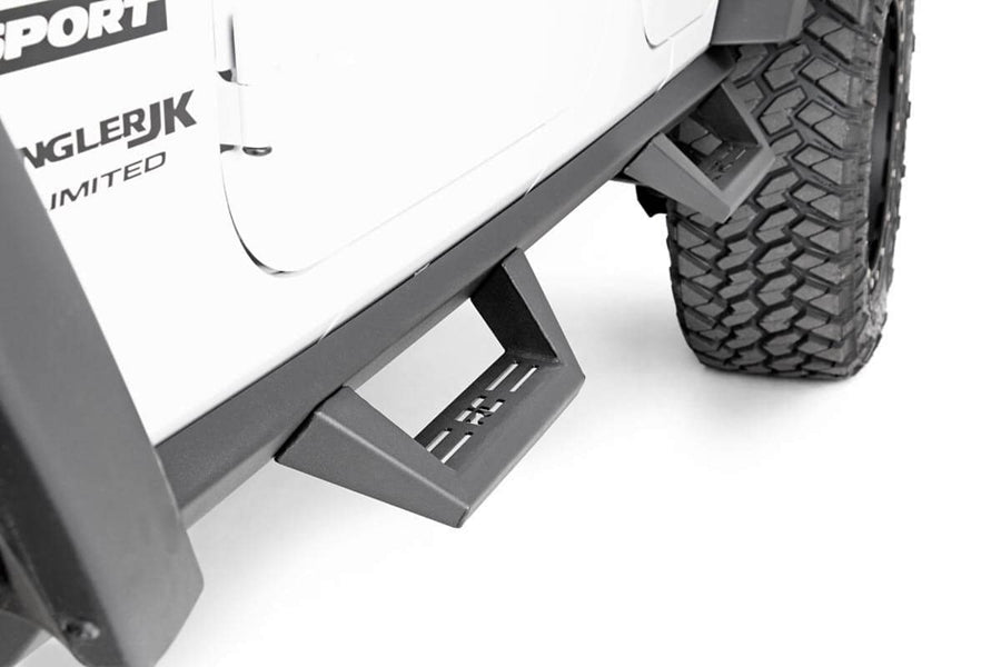 Rough Country Contoured Drop Steps - Black