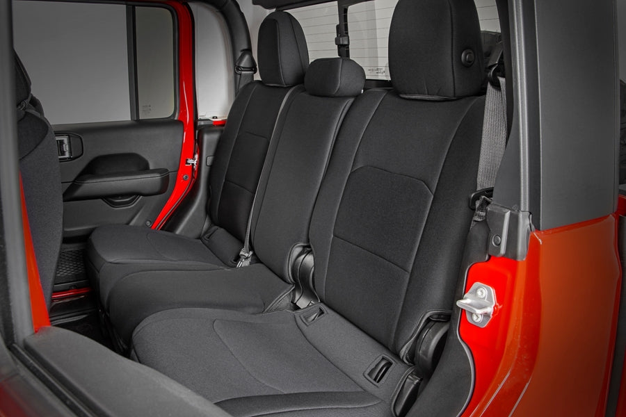 Rough Country Neoprene Seat Cover Set - Black