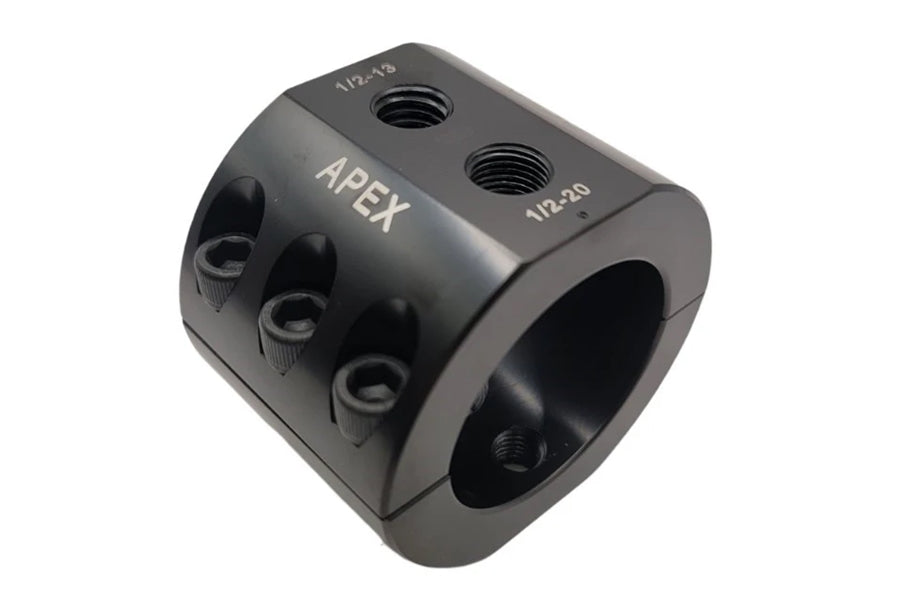 Apex Chassis Steering Stabilizer Clamp, 1.75in - Black